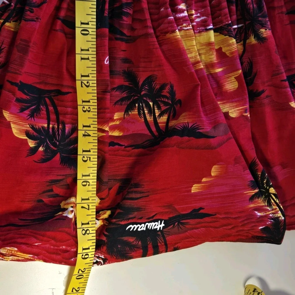 Royal Hawaiian Creations Red Sunset Dress Toddler Girls‎ Size XL 3-4 Cotton USA